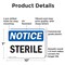 Signmission Sterile, 10 in W x Rectangle, Plastic OS-2PACK-NS-P-710-L-18464 - alternate 7